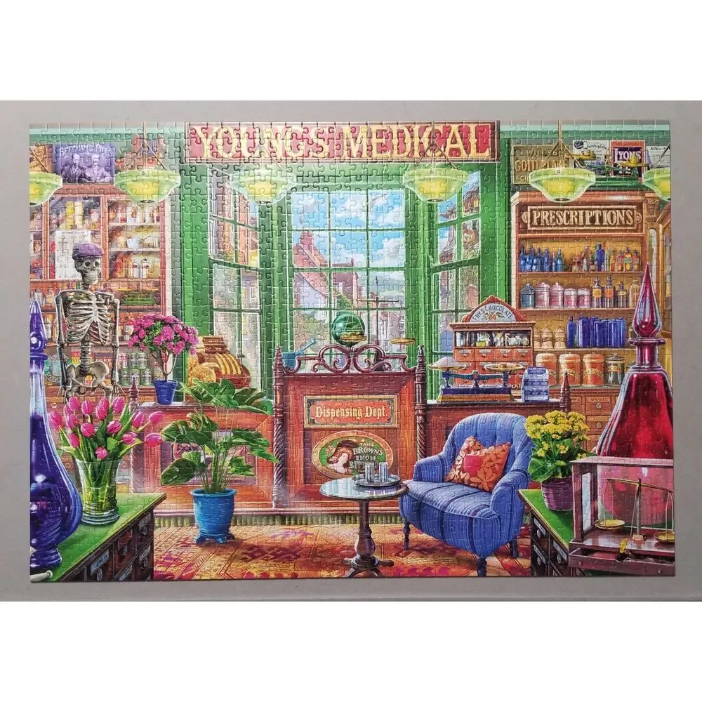 Falcon de luxe Pharmacy Shoppe 1000 pc Steve Crisp 2020 Complete Jigsaw Puzzle